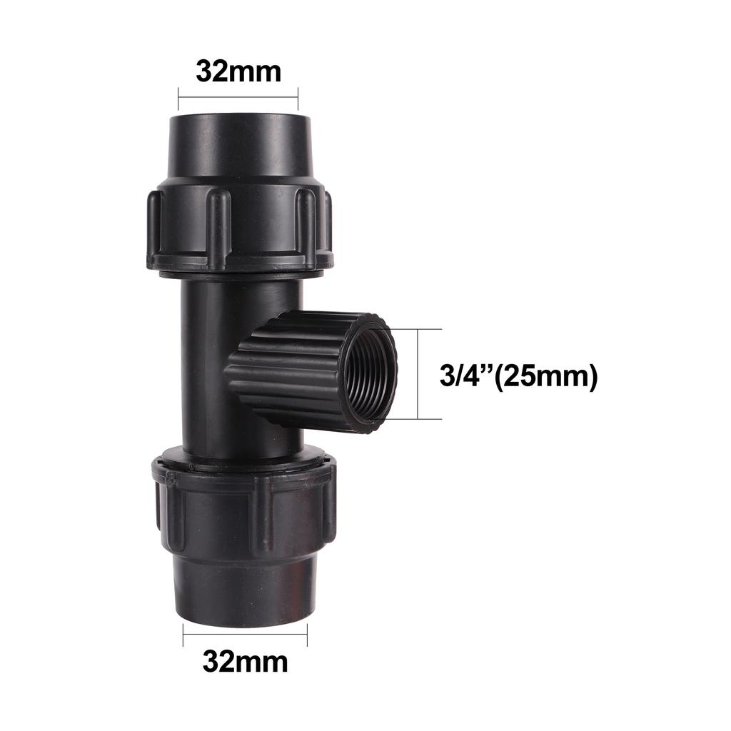 1Pc PE Connector Water Pipe Fittings to 20/25/32mm to 1/2"3/4"1" Quick Connect Tubing Fittings Garden Agriculture Irrigation