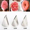 3 Stück Rosenblatt-Tüllen Edelstahl Spritztülle Fondant Kuchen Dekorier-Tülle Süßwaren Glasur Spritzbeutel-Spitzen Backwerkzeug