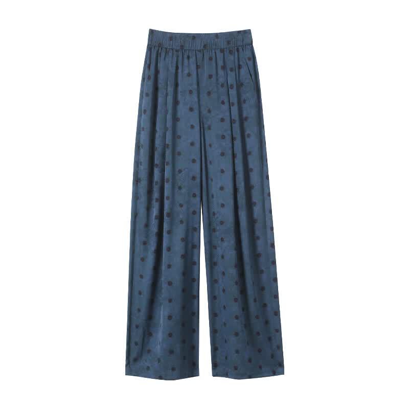 SOFSIL Women's Retro Polka Dot Wide-Leg Pants