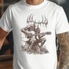 Wendigo Playing Guitar T Shirt Funny Cryptid Musician Camping Hiking Vintage Soft Casual Designer Clothes