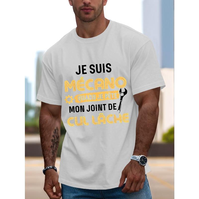 European sizes Funny French Humor Men's Short Sleeve T-shirt Summer T-shirt Top