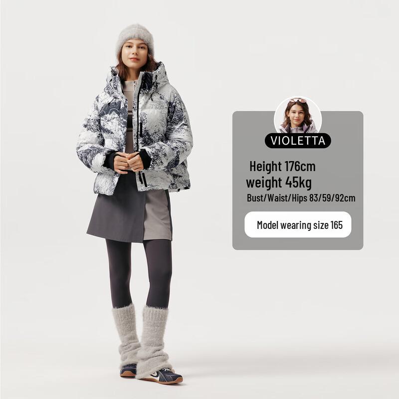Tanboler Women's Short Hooded Goose Down Puffer Jacket