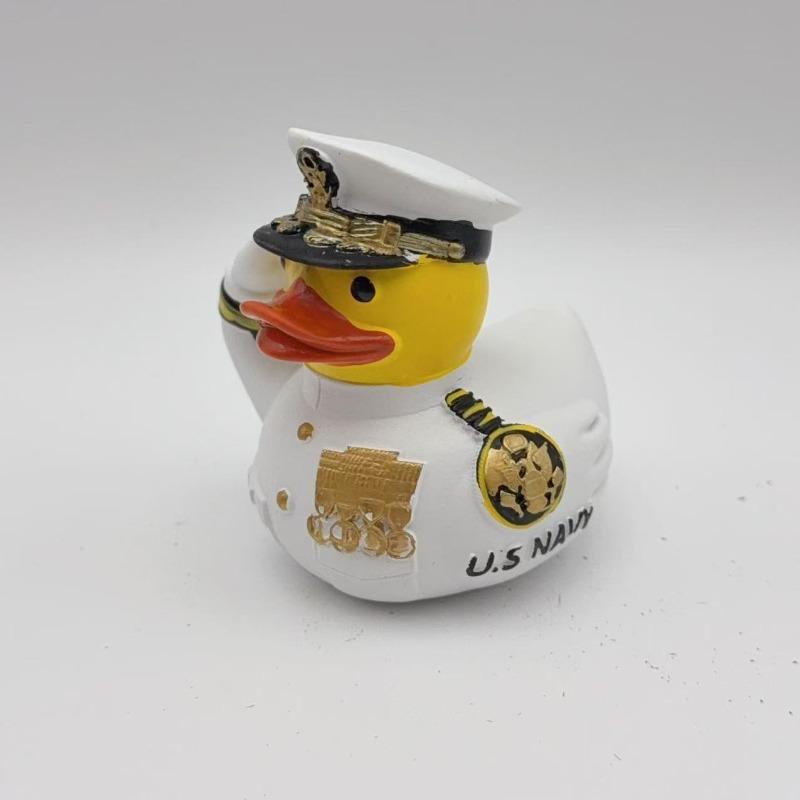 

Captain s Duck Cruise Decoration Ornament - Nautical Duck Captain Artwork Perfect Gift for Parties Desktop Resin Figurine жовтий