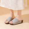 Fashion Women Leather Slippers Wedge Summer Comfortable Breathable Soft Fashion Outdoor Platform Slippers High-quality Women's Shoes