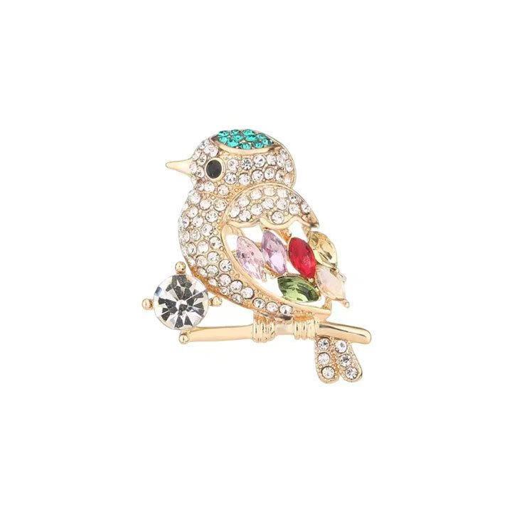 Exquisite Japanese Style Magpie Brooch: Cute Colorful Lapel Pin with High-End Design