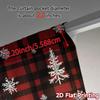 2pcs,Curtains Buffalo Plaid Deer Snowflakes Popular Fashionable Curtains Durable 100% Polyester Fabric Curtains Versatile All