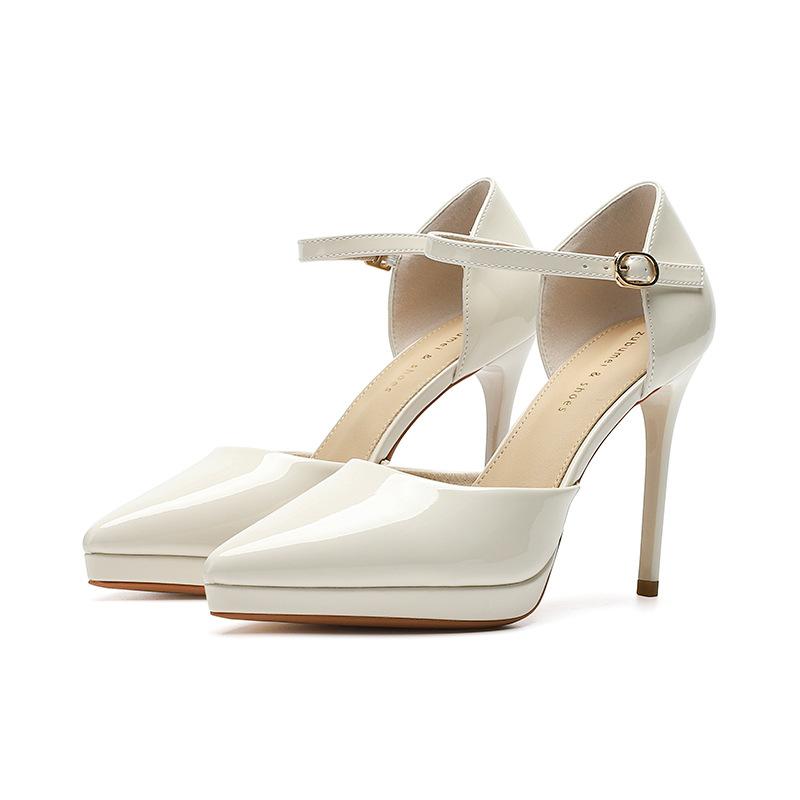 1088-10A High Heels Women's New Pointed Waterproof Table Stiletto Shoes Hollow 10.5CM High Heel Sandals