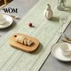 Camino de Mesa Versátil Algodón Lino para Mesa de Comedor, Minimalista Nórdico Escritorio Largo Línea Geométrica Cocina Café Té Decoración Natural Rústica para el Hogar