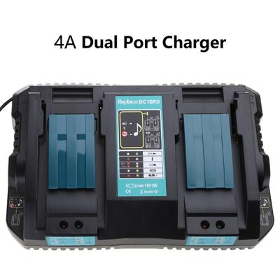Dual Battery Charger 4A for 14.4V 18V BL1860 BL1840 BL1850 BL1845 DC18RA BL1415 BL1430 BL1830 DC18RC DC18RD