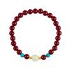 Purple Gold Vermilion Jadeite Turquoise Birthstone Bracelet - Year of Birth Gift & Souvenir