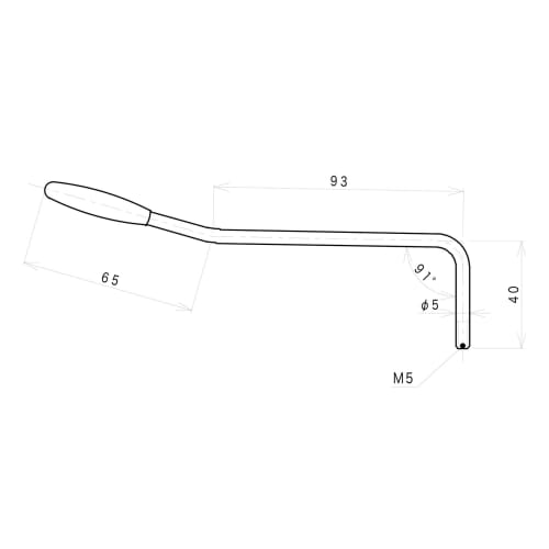 GOTOH A1-C Tremolo Arm, Chrome, 5mm (Metric Size), White Cap, PA-1C/D
