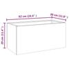 Planter Box 62x30x29 Cm Corten Steel
