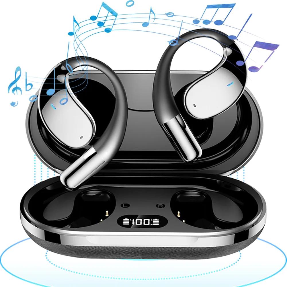 AI Translator Earbuds Bluetooth 5.4 Noise Cancelling Real Time Translator Ear Hook 3-in-1 Voice Translator for Business Travel