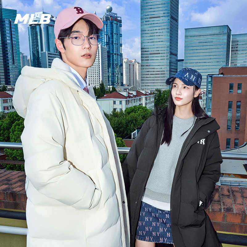 New MLB New York Yankees Basic Collection FW24 Down Jacket Unisex Black 3ADJB1646-50BKS