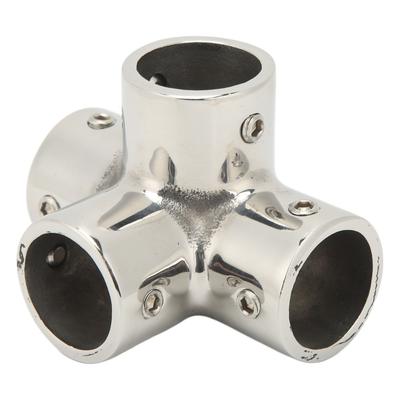 Hand Rail Fittings 4 Way 90 Degree 316 Stainless Steel 4 Angle Handrail Accessory
