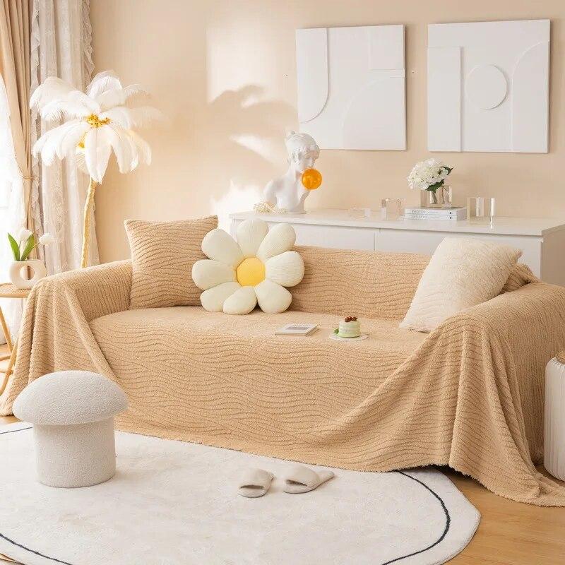 Culoare Solidă Jacquard Catifea Secțională Husă de Sofa Iarnă Super Moale Pluș Husă de Sofa Gros Non-alunecare Huse de Canapea pentru Camera de Zi