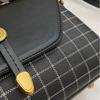 Plaid Splicing Flip Small Square Bag Women's Portable Messenger Bag
