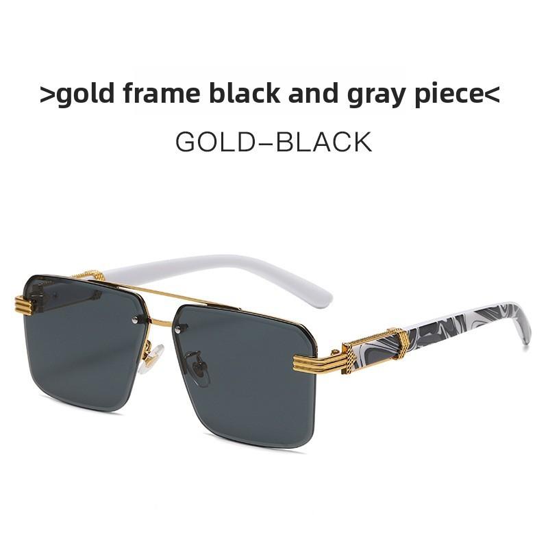 

Stylish Square Frame Eyewear With Polycarbonate Lenses For Driving And Fashion Accessory GoldFrameBlackGray