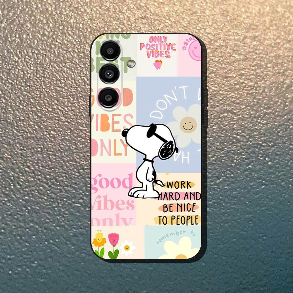 

Cartoon S-Snoopys Phone Case For Samsung Galaxy A13,A21s,A22,A31,A32,A52,A53,A71,A80,Soft Black Shell Samsung a41