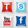 Microfiber Luxury Social Media Decorative Cushion Covers Pillow 40x40cm Cover