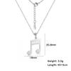 Teamer Stainless Steel Necklace for Women Music Note Instrument Guitar Pendant Charms Gold Plated Fashion Jewelry Romantic Gift