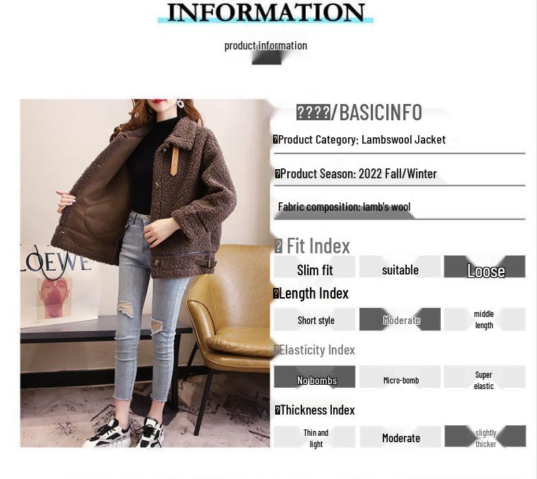 Women's Plus Size Lambswool Coat, Autumn/Winter 2023, Thickened, Velvet-Lined, Loose Fit, Warm, Versatile Top