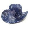 JYL TS DIY Crocodile Print Cowboy Hat Unisex PU Western Jazz Hat Faux Leather