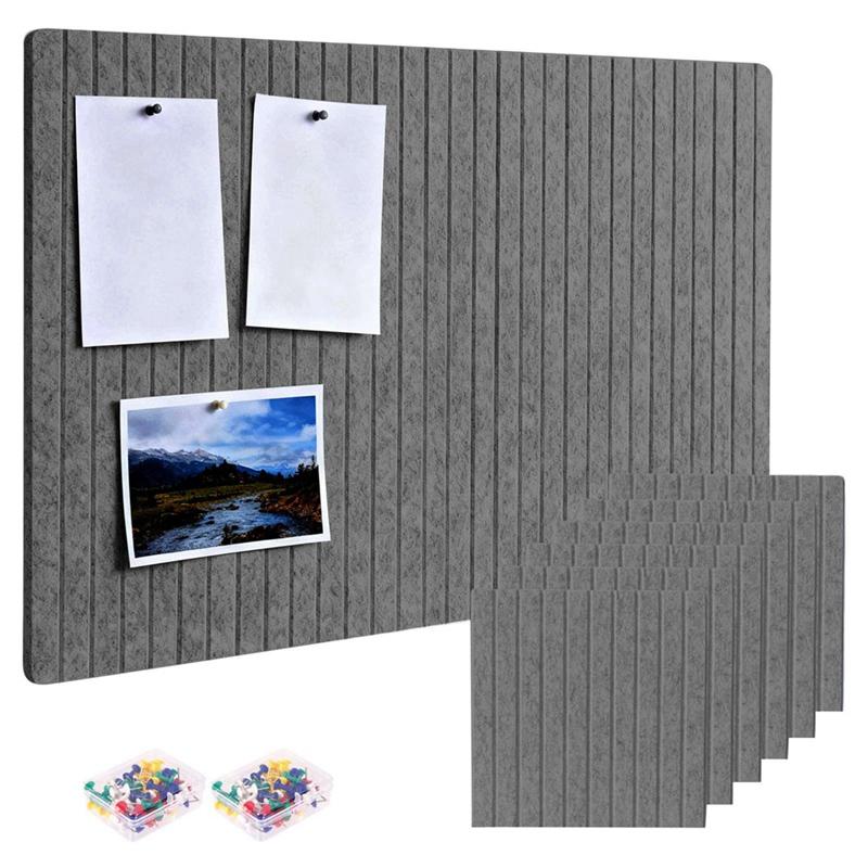 6pcs 30*30cm Felt Display Board Vertical Stripe Wall Sticker