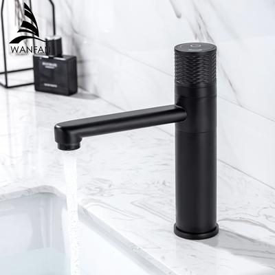 Grifos de lavabo, elegante grifo de baño, grifo de agua fría y caliente, mezclador de lavabo, grifo de lavabo de latón negro, grúa de agua 855870