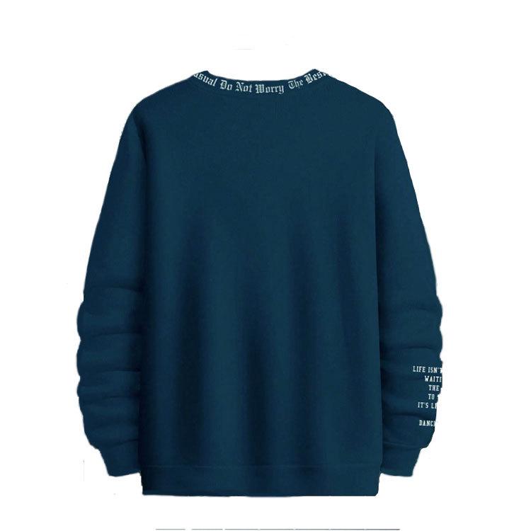 Men's Outdoor Fitness Sweatshirt: Solid Color 3D Printed Pullover Top