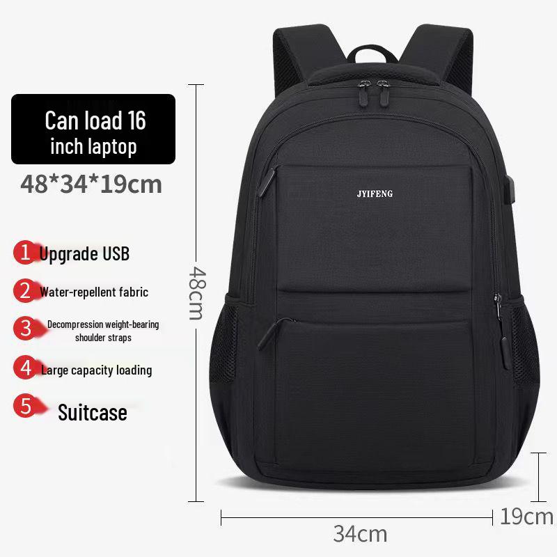 Чоловічий зносостійкий 16-дюймовий шкільний рюкзак Oxford великої місткості