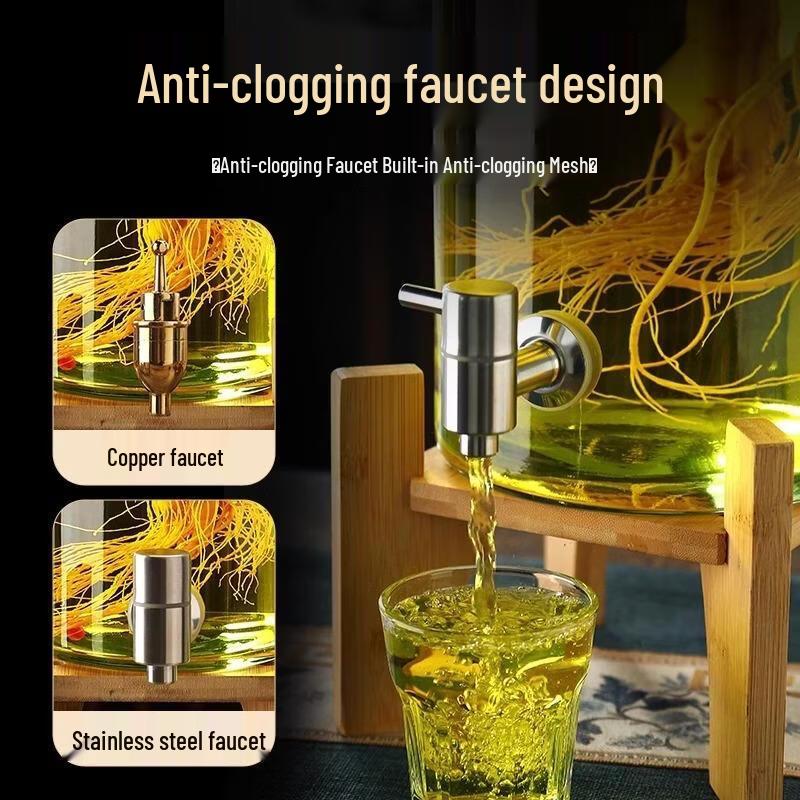 JINGRUIXIANG Glass Brewing Jar with ABS Tap