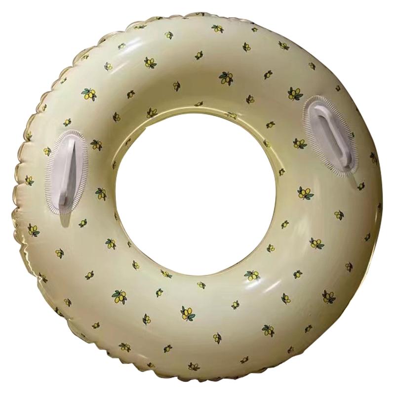 75/85cm Retro Float Easy Inflatable Swimming Pool Ring with Handle for Child 4+
