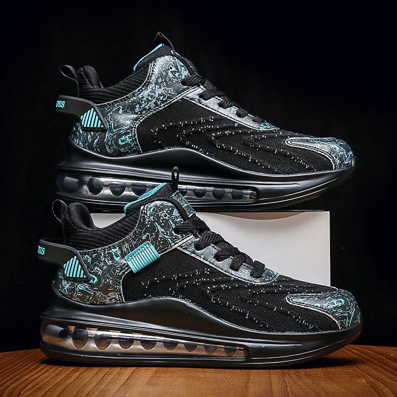 Herbst neue Herrenschuhe Sportschuhe Fliegenstrick atmungsaktiv Laufschuhe Jugendschuhe Vollfuß-Luftpolsterung Übergröße