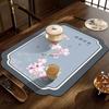 Chinese-Style Diatomite Tea Table Mat, Woven Tea Table Mat, Absorbent Tea Mat, Tea Table Heat-Resistant Mat