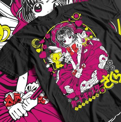 Maglietta Sakura Card Captors, Maglietta Anime Kawaii, Divertente Maglietta Anni '90, Carina Unisex