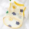 Summer Thin Breathable Golden Retriever Big Dog Vest Dog Cute Colored Small Animal Printed Mesh Pet Dog Clothes