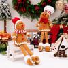 Gingerbreads Man Ornament with Dangling Legs Handmade Window Display Adorment Christmas Tree and Home Decoration