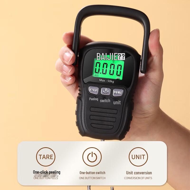 Baijie Portable Digital Luggage Scale with Tape Measure
