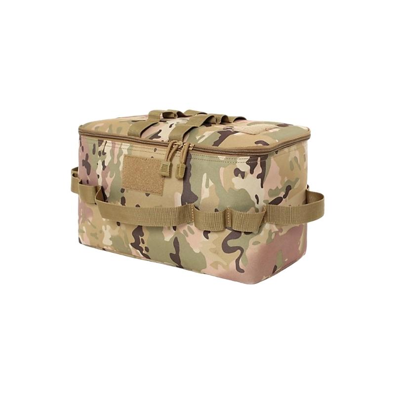 Portable Outdoor Organizer Bag with Compartments and Foldable Feature for Efficient Camping Equipment Management Picnics