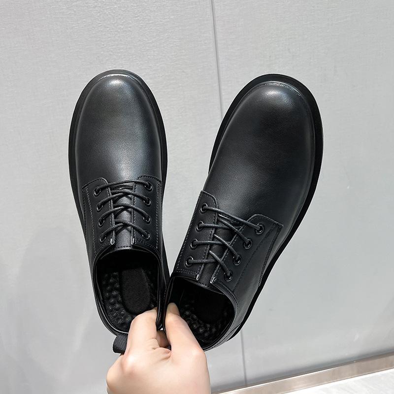 British College Style Small Leather Shoes Men'S Soft Sole Japanese Dress Inner Height Increase Small Leather Shoes 6070-T