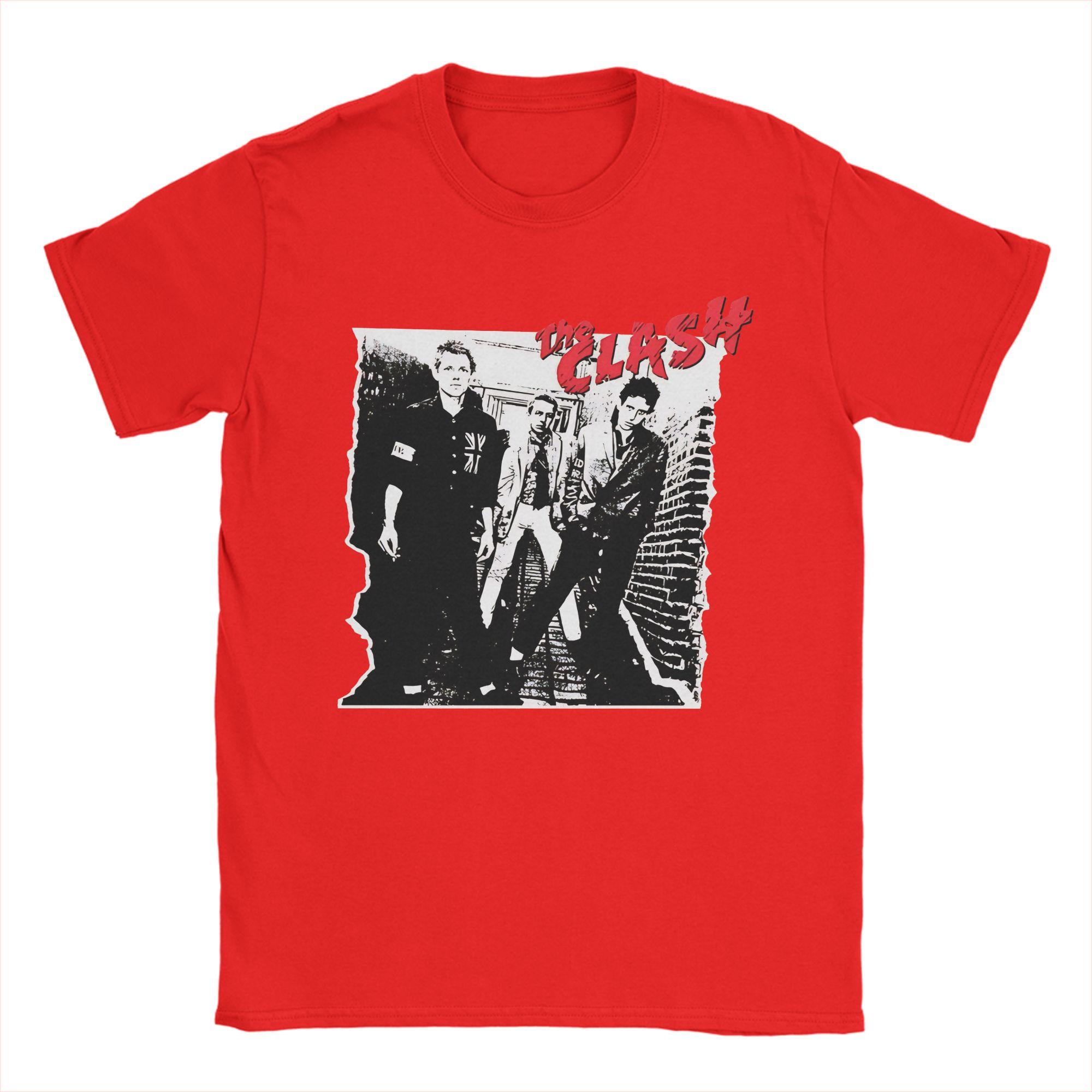 Streetwear TShirt Summer The Clash Self Titled Enhanced Album Clash At Demonhead Hippie TShirts for Unisex Short Sleeve Top Tees S