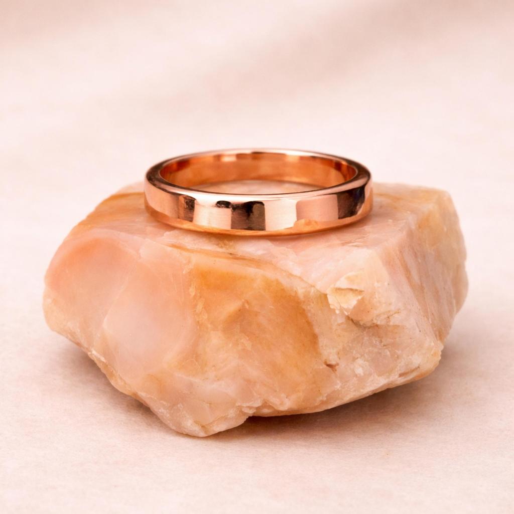 Pure Copper Minimalist Band Ring, Everyday Wear Simple Band, Promise Band, Handmade Jewelry