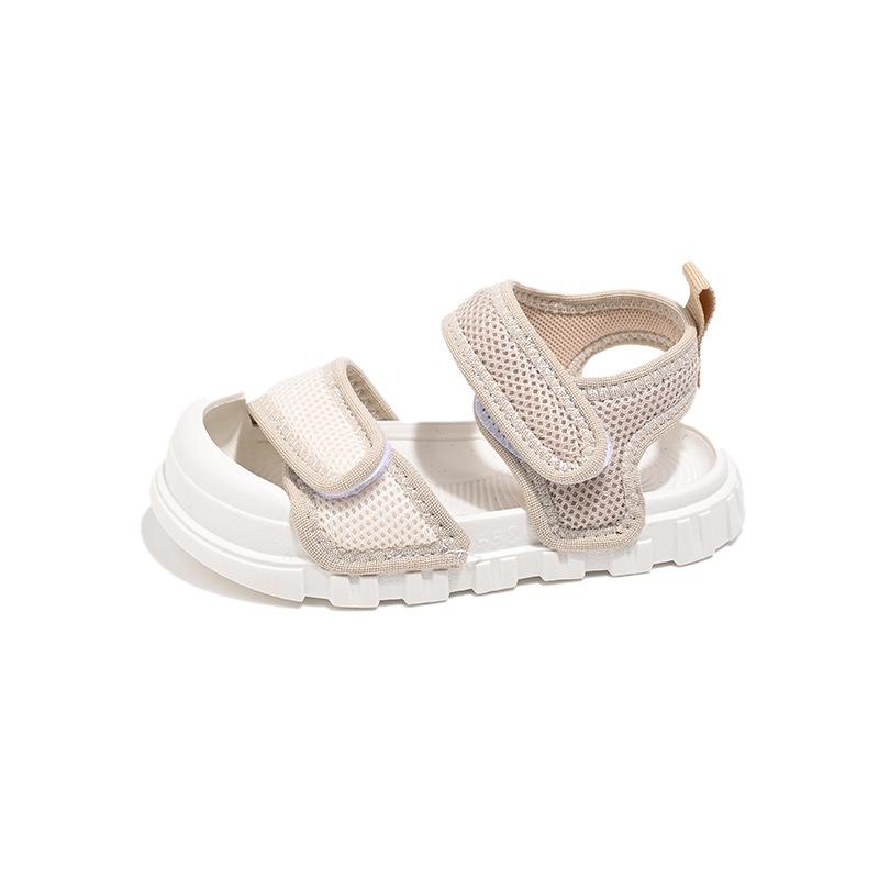Kids Beach Shoes Soft Sole Non-slip Girls Sandals Toes Capped Double Hook&loop 2025 Summer New Children Casual Shoes Comfort