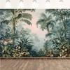 2D Antique Rainforest Tapestry for Studio, Office & Aesthetic Content Creation