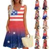 Women's Fashionable Casual Independence Day Print Dress