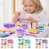 Zestaw do herbaty dla małych dziewczynek Zestaw do przyjęcia herbacianego Zabawki dla dzieci Dziewczynki Zabawa w udawanie Kuchnia Jedzenie Miniaturowe Przekąski Zestawy do popołudniowej herbaty Zabawki