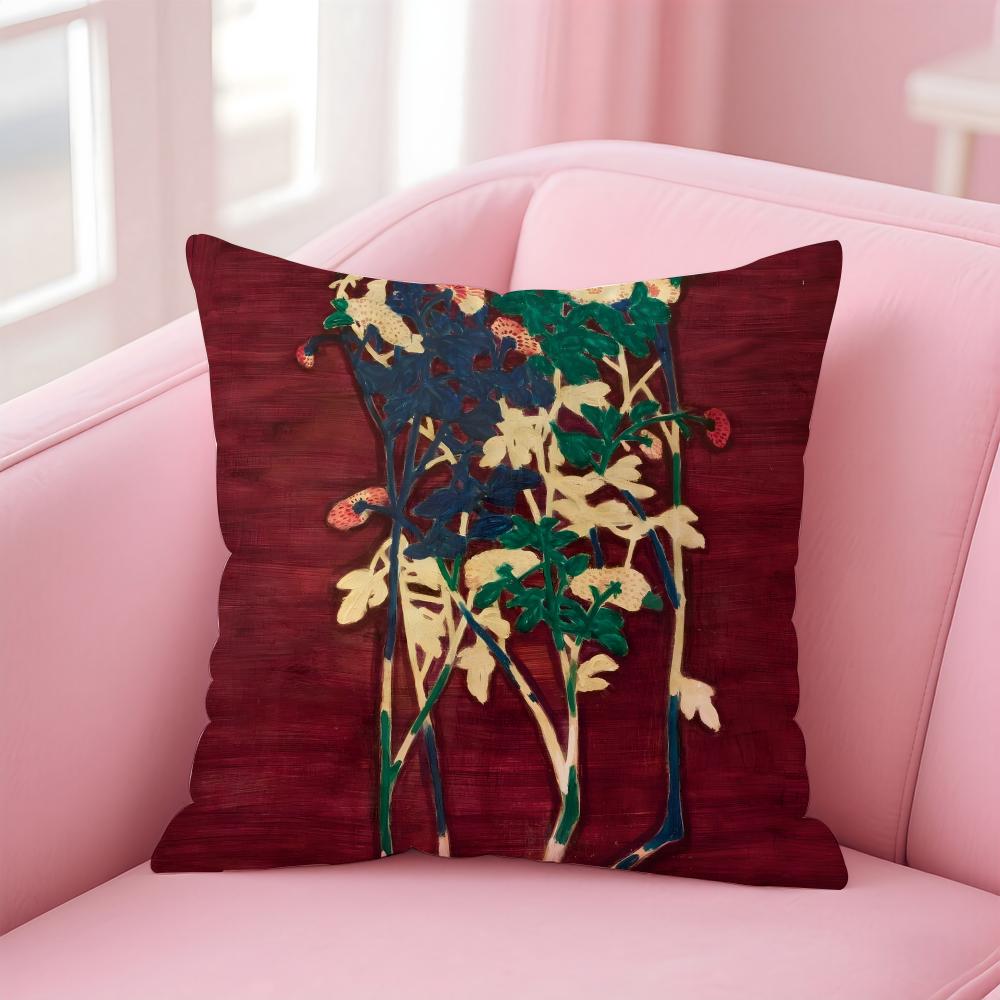 elegant shape ART SSanyu Cushion Cover Pillow Case Soft Skin Friendly Fabric Comfort  Concealed Zipper