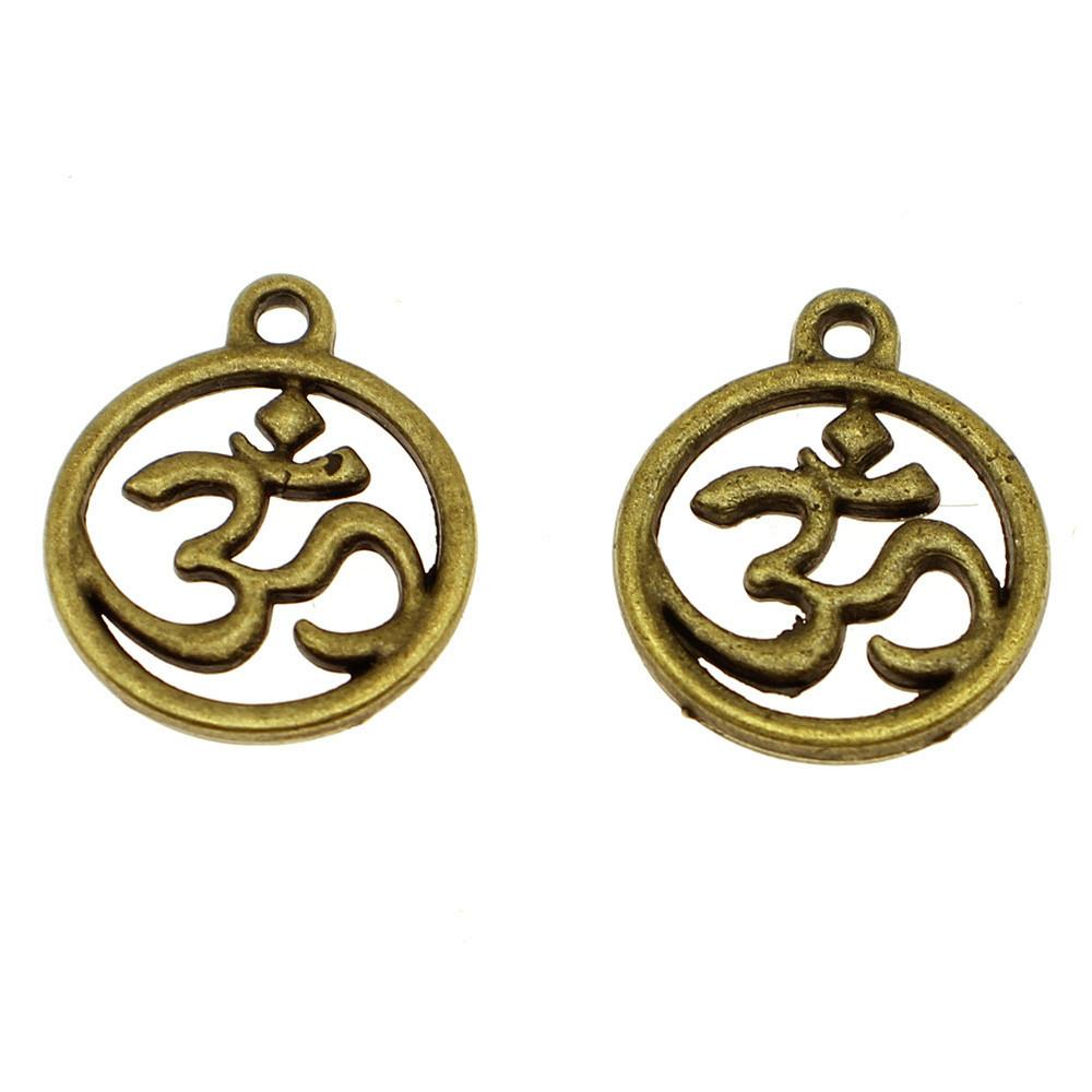 Om Lotus Charms Sports Pendants For Spiritual Yoga Themed Jewelry
