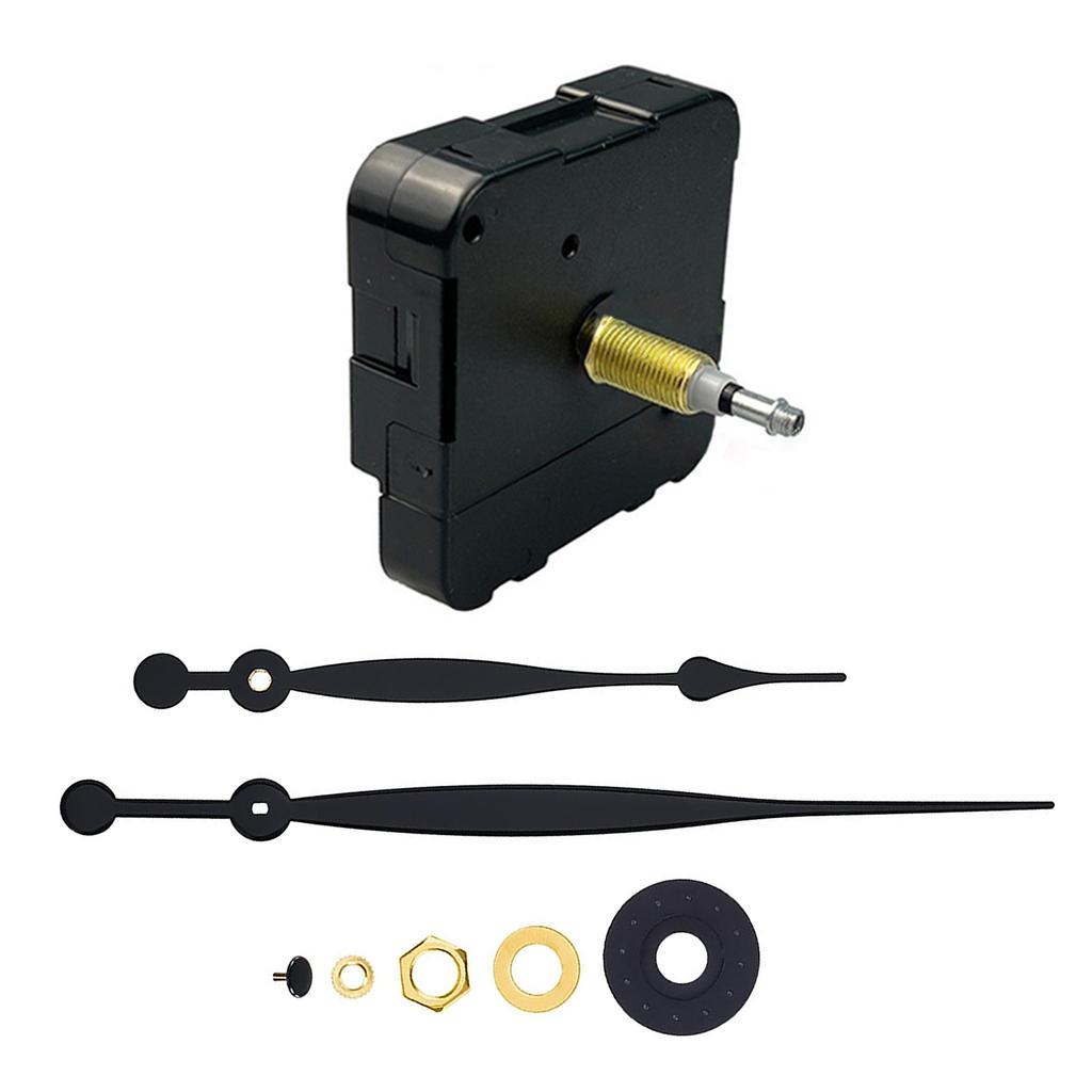 High Torque Long Shaft Quartzs Clock Movement Mechanism Kits with Long Spade Hands for Wall Clocks DIY Repair Parts